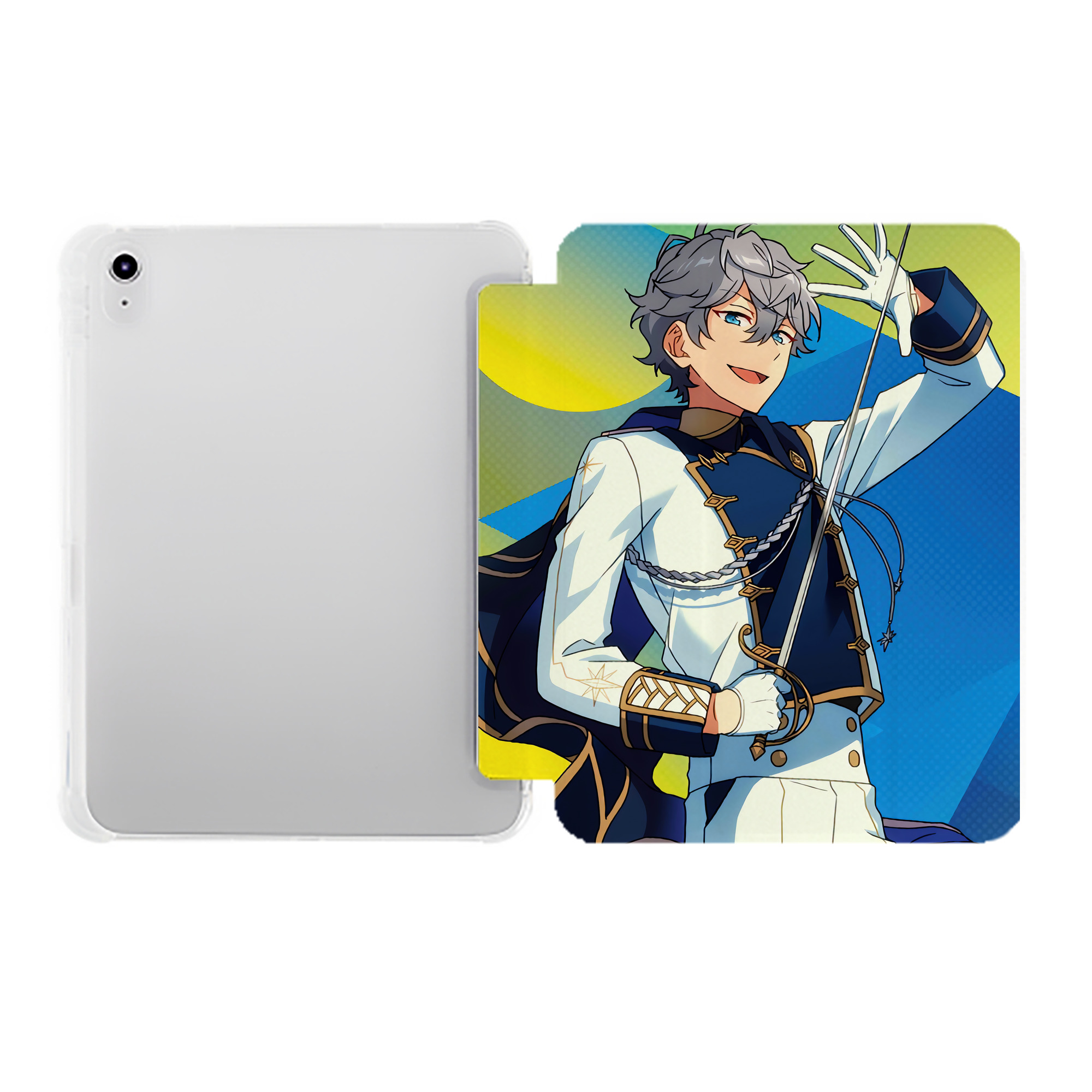 （画像用） あんさんぶるスターズ! Ensemble Stars IPad ケース ペン収納付き 三つ折りスタンド PUレザー×シリコン 対応機種9.5/10.5/10.9インチ